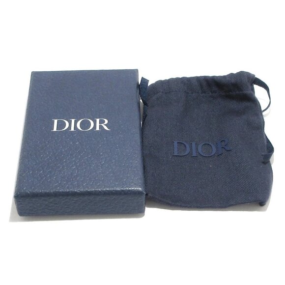 Auth DIOR/ChristianDior ITALIC Bracelet Silver Black Calf Leather Bracelet - Picture 6 of 6